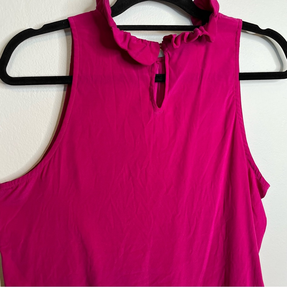 Sara Campbell Pink Ruffled Tank Top - Picture 3 of 7
